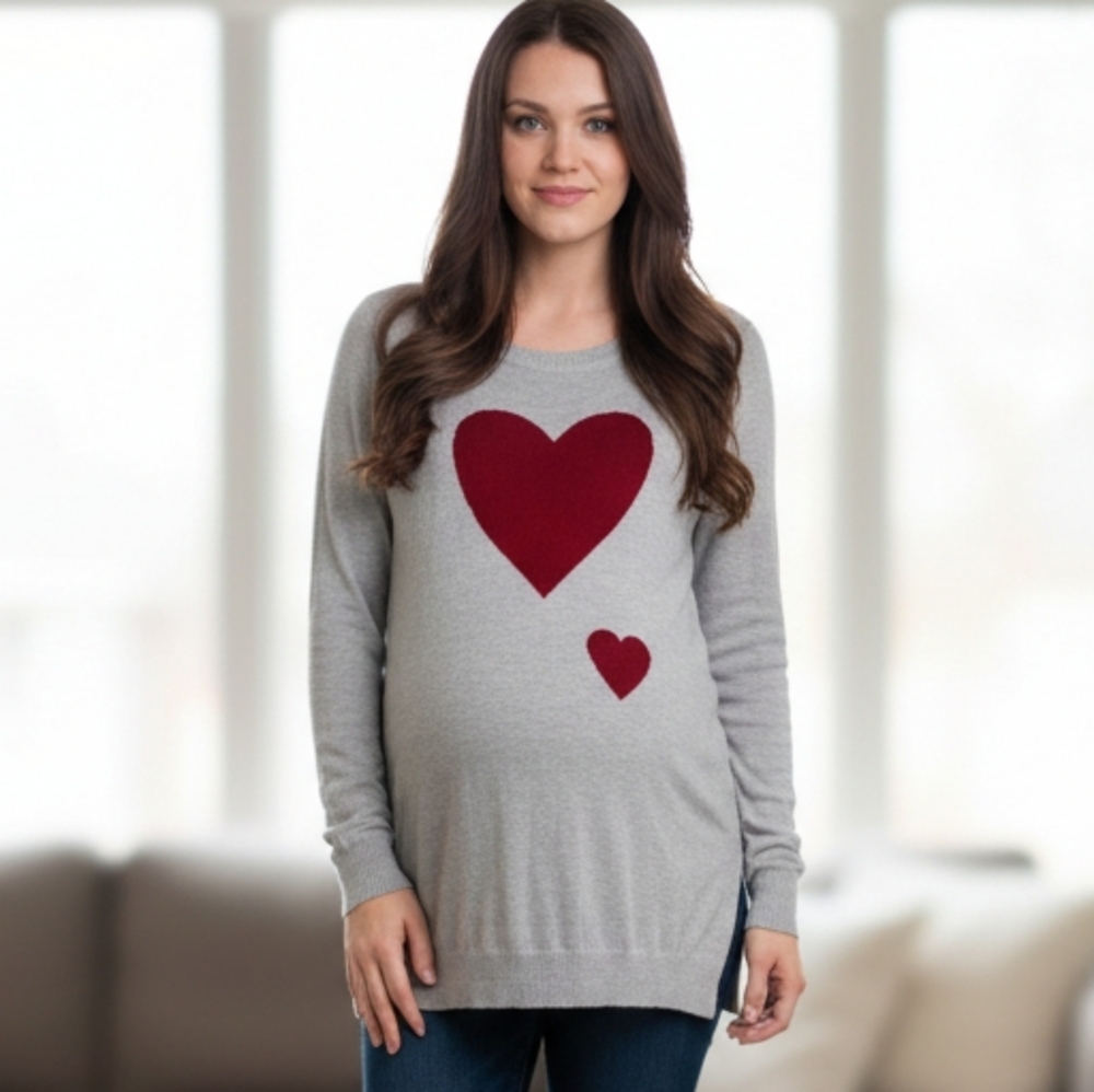 Isabel Maternity by Ingrid & Isabel Gray and Pink Sweater